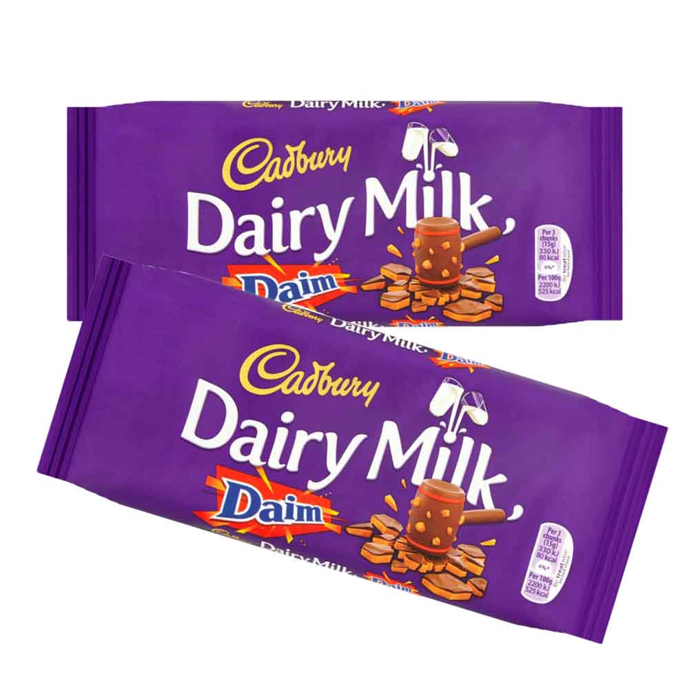 Cadbury Dairy Milk Daim Bar 18 x 120g Candy Ireland's